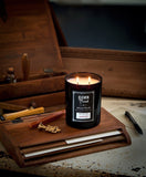 Bonfire Black Glass Candle