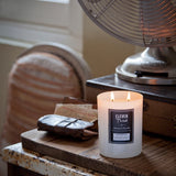 Coconut Moon White Glass Candle