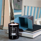Cotton Creek Black Glass Candle