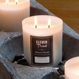 Cotton Creek White Glass Candle