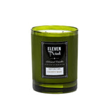 Coconut Moon Green Glass Candle