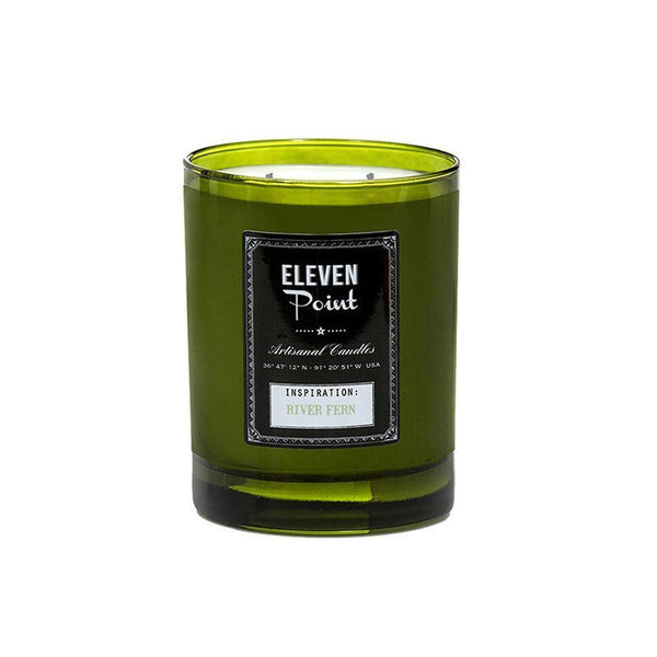 River Fern Green Glass Candle